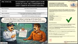 PSC FOCUS: STATEMENT OF COMPLIANCE FOR ANNUAL FUEL OIL CONSUMPTION AND CARBON INTENSITY RATING  