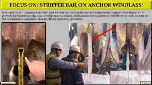 FOCUS ON: STRIPPER BAR ON ANCHOR WINDLASS! 