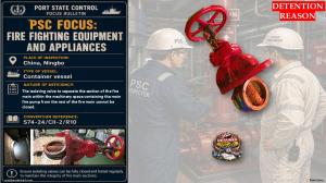 PSC FOCUS_FIRE FIGHTING EQUIPMENT AND APPLIANCES_The isolating valve to separate the section of the fire main within the machinery space containing the main fire pump from the rest of the fire main cannot be closed. 