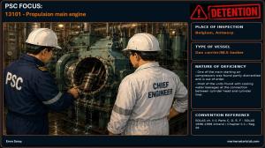 PSC FOCUS: 13101 - Propulsion main engine - One of the main starting..... 