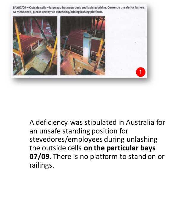 DECK CONDITION´S IMPROVEMENT FOR AUSTRALIAN CALLING VESSEL 