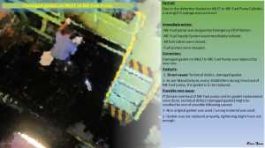 Damaged gasket on INLET to ME Fuel Pump 