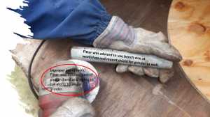 Improper use of tools 