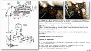 USCG, PSCO observed moderate pooling of fuel oil around multiple fuel pumps for the M/E. 