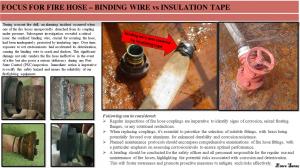 FOCUS FOR FIRE HOSE – BINDING WIRE vs INSULATION TAPE 