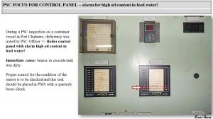 PSC FOCUS FOR CONTROL PANEL – alarm for high oil content in feed water! 