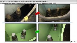 PSC FOCUS FOR HOUSKEEPING ON BEDPLATE/FOUNDATIO BOLD AREA  