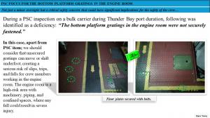PSC FOCUS FOR THE BOTTOM PLATFORM GRATINGS IN THE ENGINE ROOM 