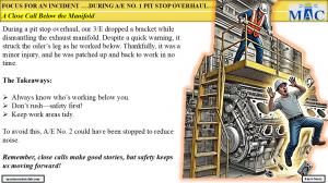 FOCUS FOR AN INCIDENT ….DURING A/E NO. 1 PIT STOP OVERHAUL…. 