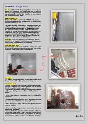 How to act if an oil spillage in usa 